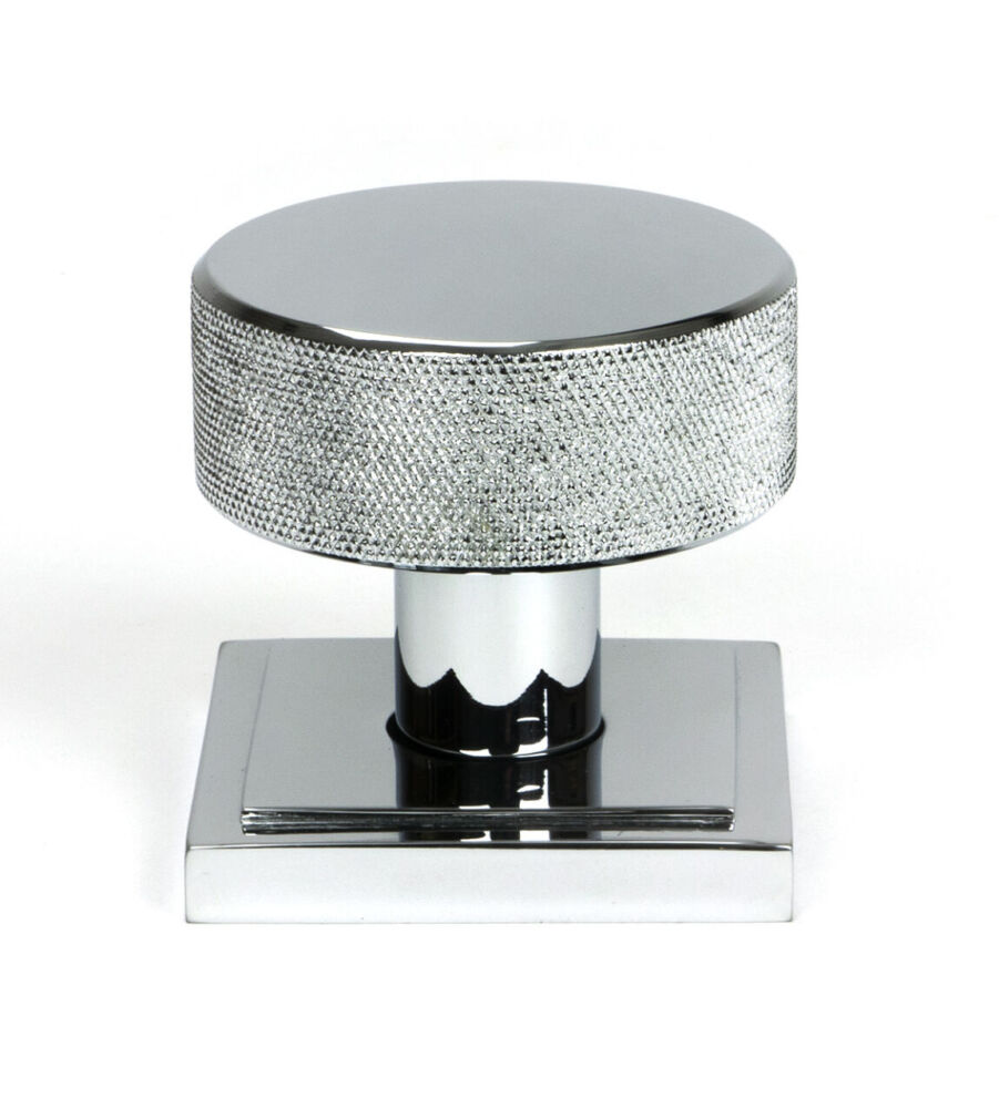 From The Anvil Polished Chrome Brompton Mortice/Rim Knob Set (Square) - Image 2