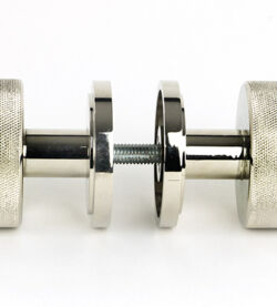 From The Anvil Polished Nickel Brompton Mortice/Rim Knob Set (Art Deco) - Image 3
