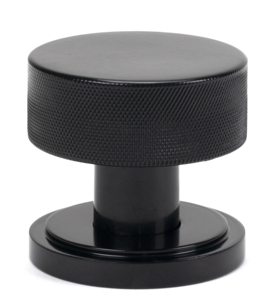 From The Anvil Black Brompton Mortice/Rim Knob Set (Art Deco) - Image 2