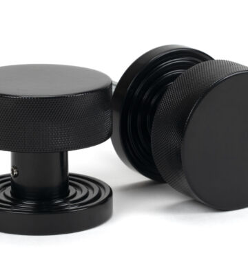 From The Anvil Black Brompton Mortice/Rim Knob Set (Beehive)