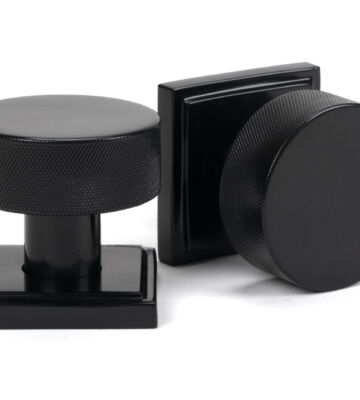 From The Anvil Black Brompton Mortice/Rim Knob Set (Square)