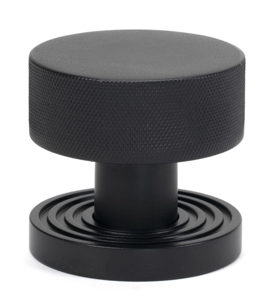 From The Anvil Matt Black Brompton Mortice/Rim Knob Set (Beehive) - Image 2