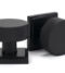 From The Anvil Matt Black Brompton Mortice/Rim Knob Set (Square)