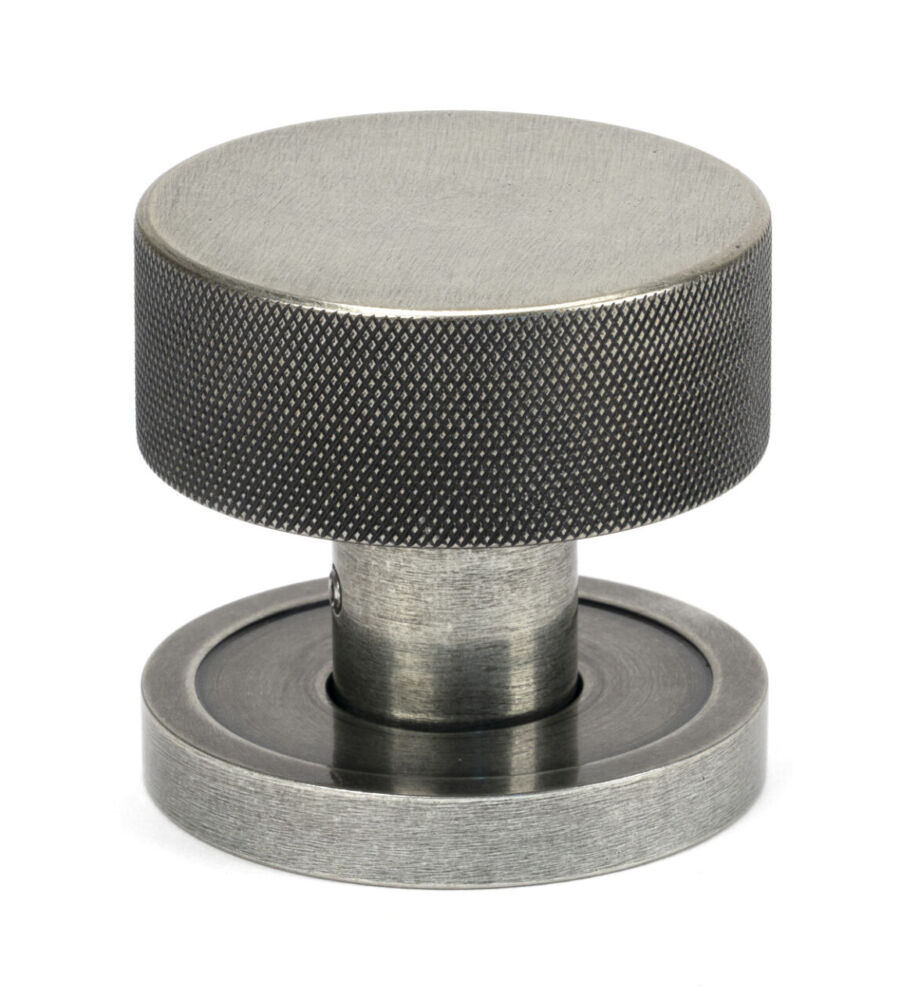 From The Anvil Pewter Brompton Mortice/Rim Knob Set (Plain) - Image 2