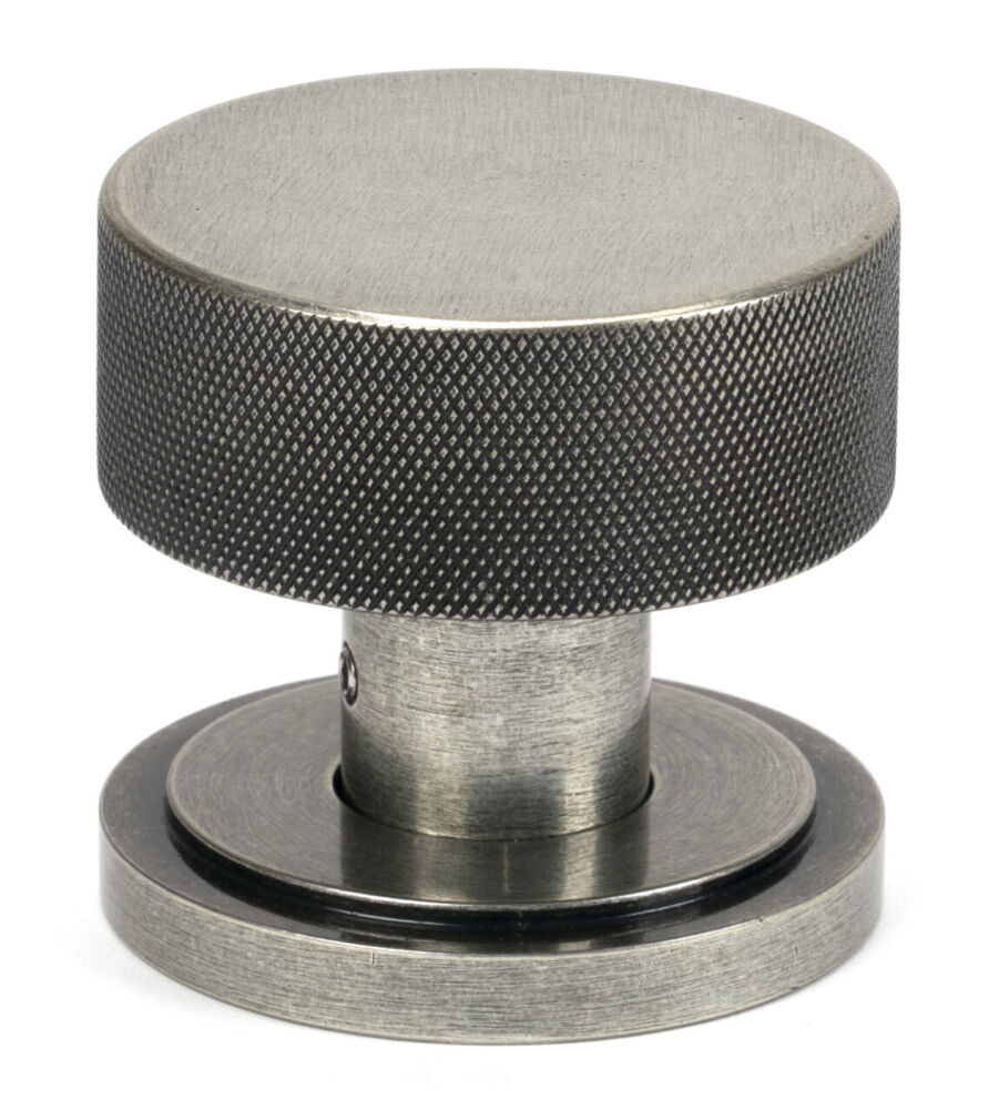 From The Anvil Pewter Brompton Mortice/Rim Knob Set (Art Deco) - Image 2