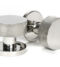 From The Anvil Polished Marine SS (316) Brompton Mortice/Rim Knob Set (Plain)