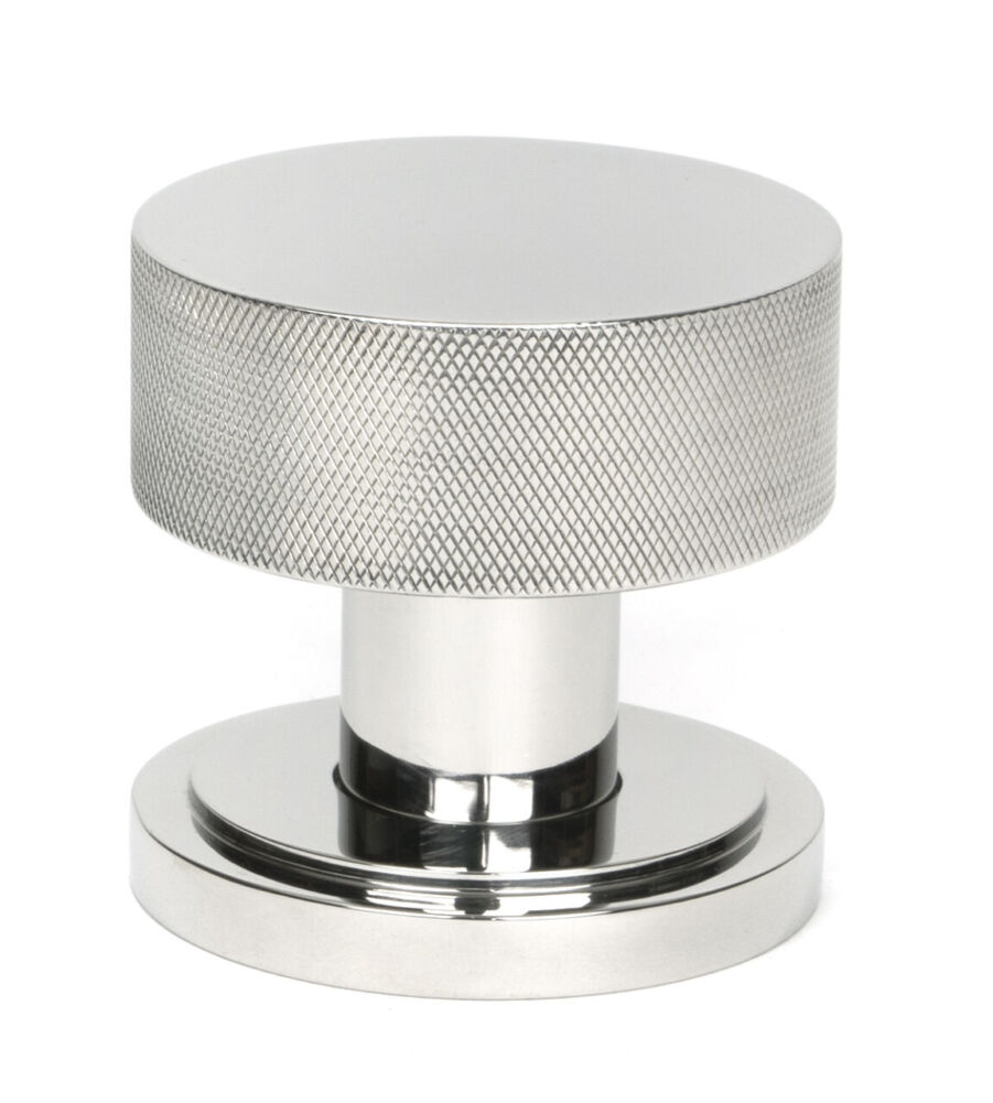 From The Anvil Polished Marine SS (316) Brompton Mortice/Rim Knob Set (Art Deco) - Image 2