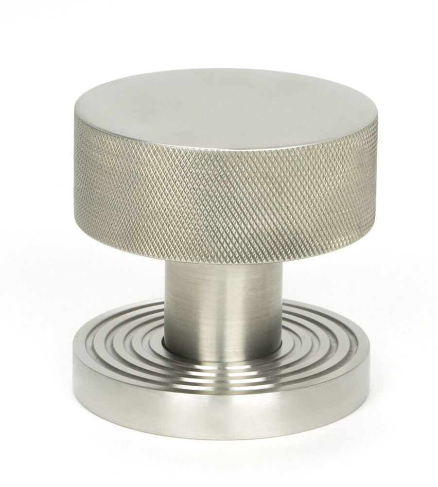 From The Anvil Satin Marine SS (316) Brompton Mortice/Rim Knob Set (Beehive) - Image 2