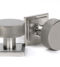 From The Anvil Satin Marine SS (316) Brompton Mortice/Rim Knob Set (Square)