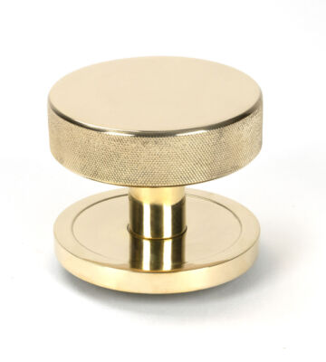 From The Anvil Polished Brass Brompton Centre Door Knob (Plain)