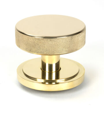 From The Anvil Polished Brass Brompton Centre Door Knob (Art Deco)