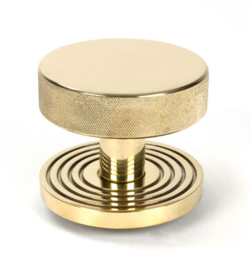 From The Anvil Polished Brass Brompton Centre Door Knob (Beehive)