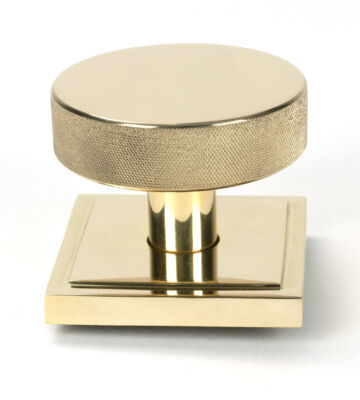 From The Anvil Polished Brass Brompton Centre Door Knob (Square)