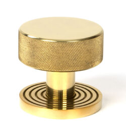 From The Anvil Polished Brass Brompton Mortice/Rim Knob Set Knob (Beehive) - Image 2