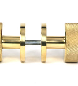 From The Anvil Polished Brass Brompton Mortice/Rim Knob Set Knob (Beehive) - Image 3