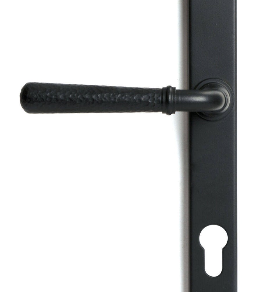 From The Anvil Matt Black Hammered Newbury Slimline Espag. Lock Set - Image 3