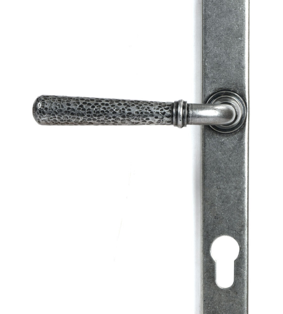 From The Anvil Pewter Hammered Newbury Slimline Espag. Lock Set - Image 3