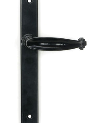 From The Anvil Black Cottage Slimline Lever Espag. Latch Set