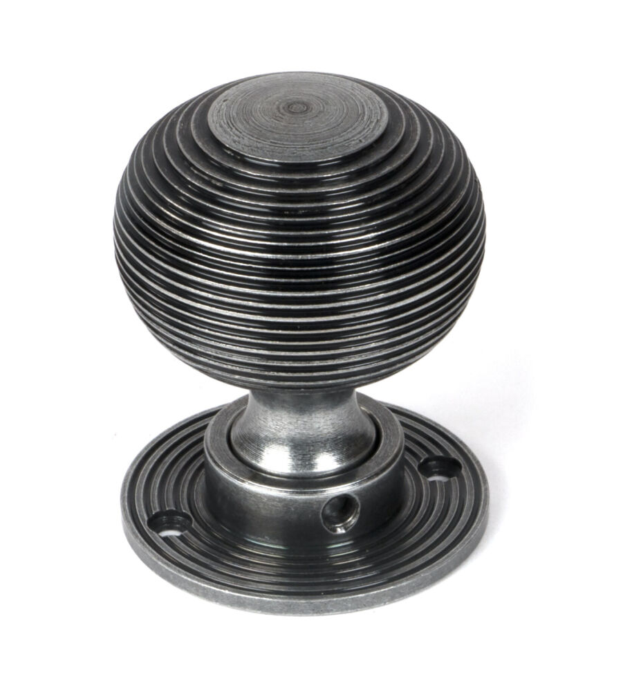 From The Anvil Pewter Heavy Beehive Mortice/Rim Knob Set - Image 3