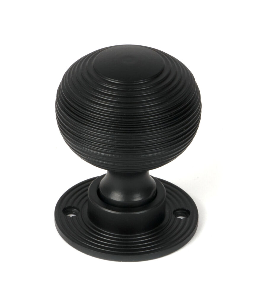From The Anvil Matt Black Heavy Beehive Mortice/Rim Knob Set - Image 3