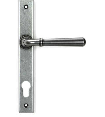 From The Anvil Pewter Newbury Slimline Lever Espag. Lock Set