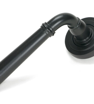 From The Anvil Matt Black Newbury Lever On Rose Set (Art Deco)