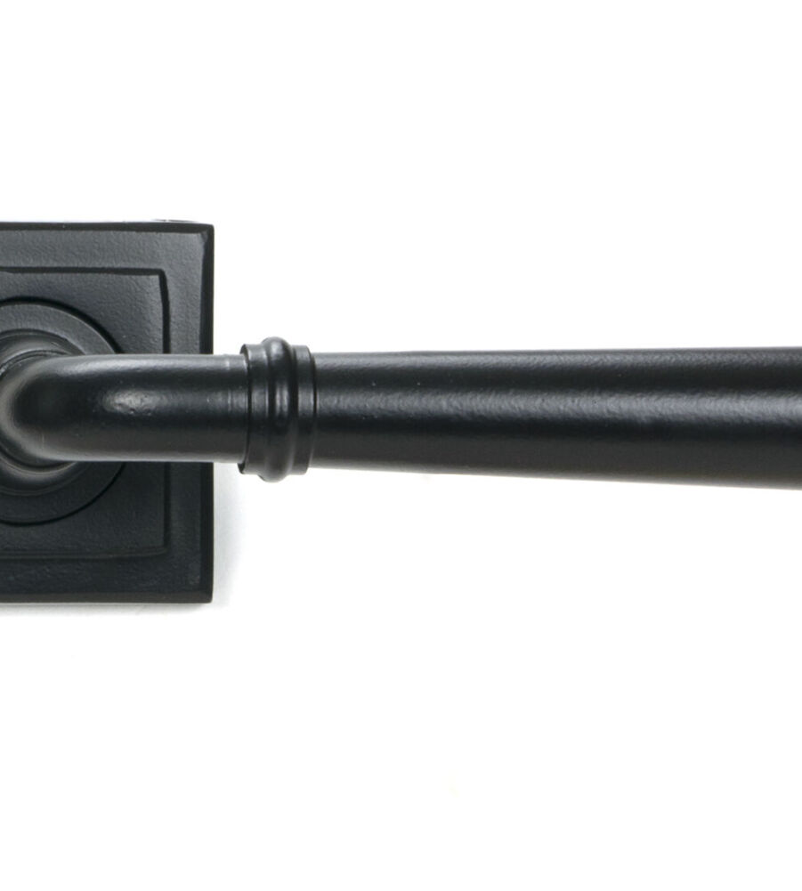 From The Anvil Matt Black Newbury Lever on Rose Set (Square) - Image 3