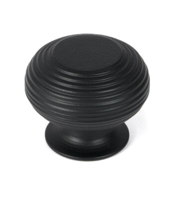 From The Anvil Matt Black Beehive Cabinet Knob 40mm