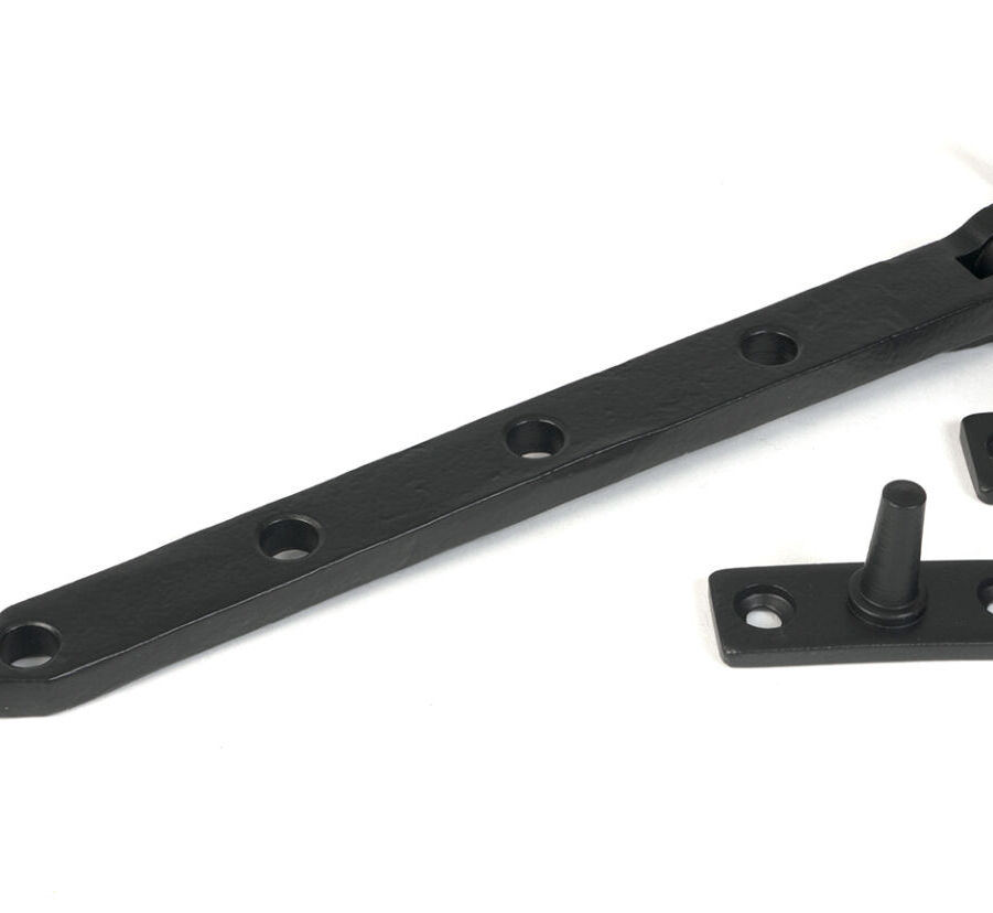 From The Anvil Matt Black 10" Hammered Newbury Stay