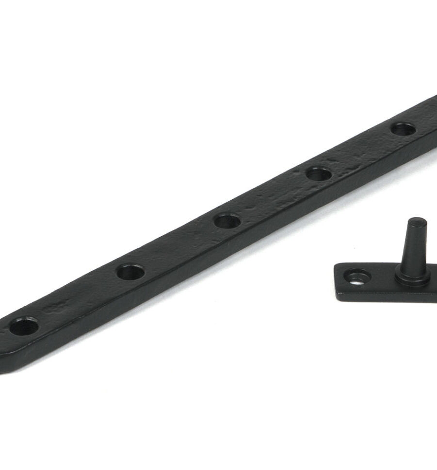 From The Anvil Matt Black 12" Hammered Newbury Stay