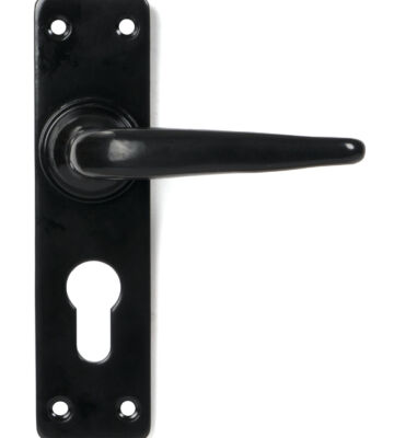 From The Anvil Black Smooth Lever Euro Lock Set