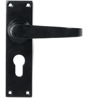 From The Anvil Black Deluxe Lever Euro Lock Set