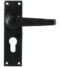 From The Anvil Black Deluxe Lever Euro Lock Set