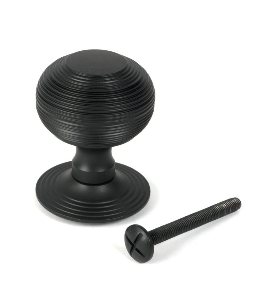 From The Anvil Matt Black Beehive Centre Door Knob - Image 3