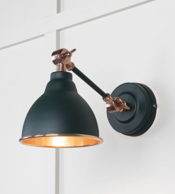 From The Anvil Smooth Copper Brindley Wall Light in Dingle