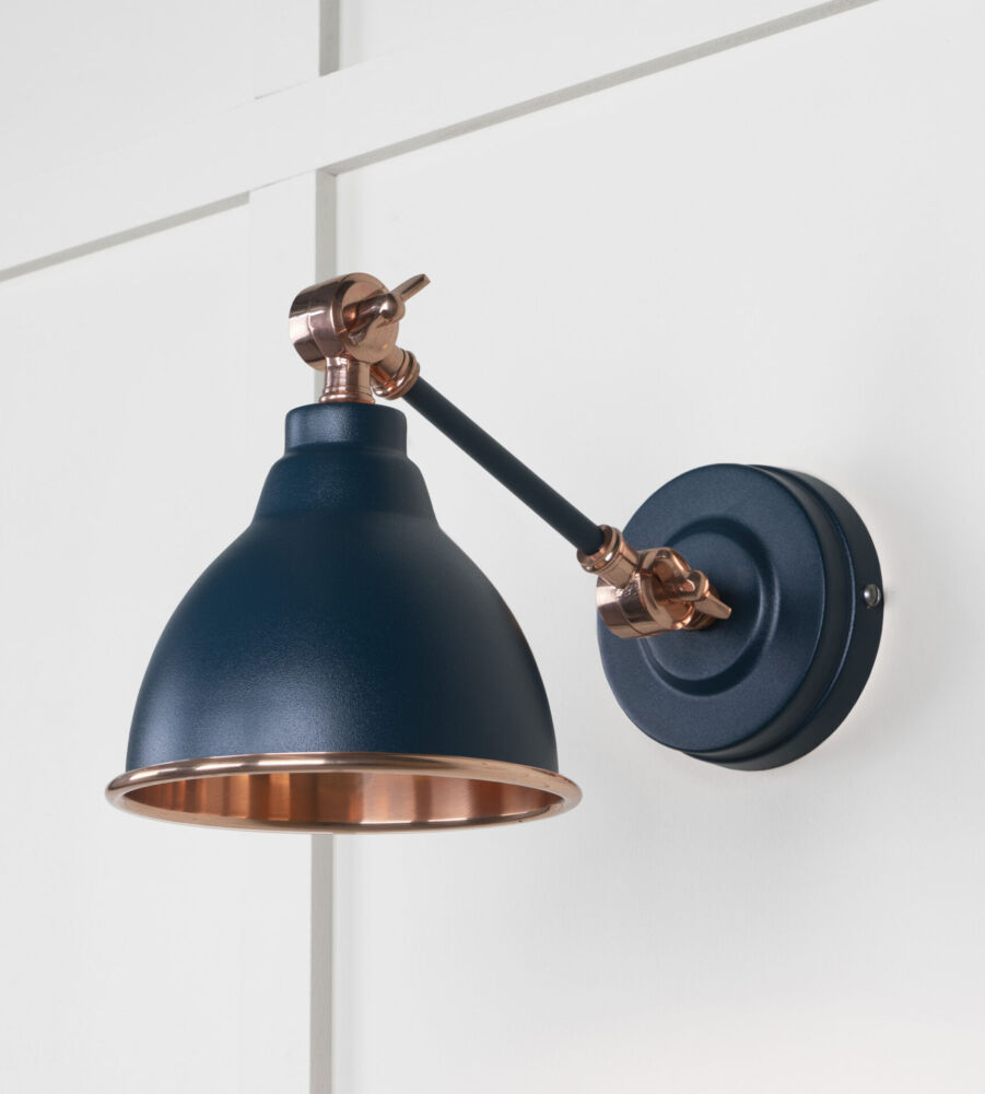 From The Anvil Smooth Copper Brindley Wall Light in Dusk - Image 3