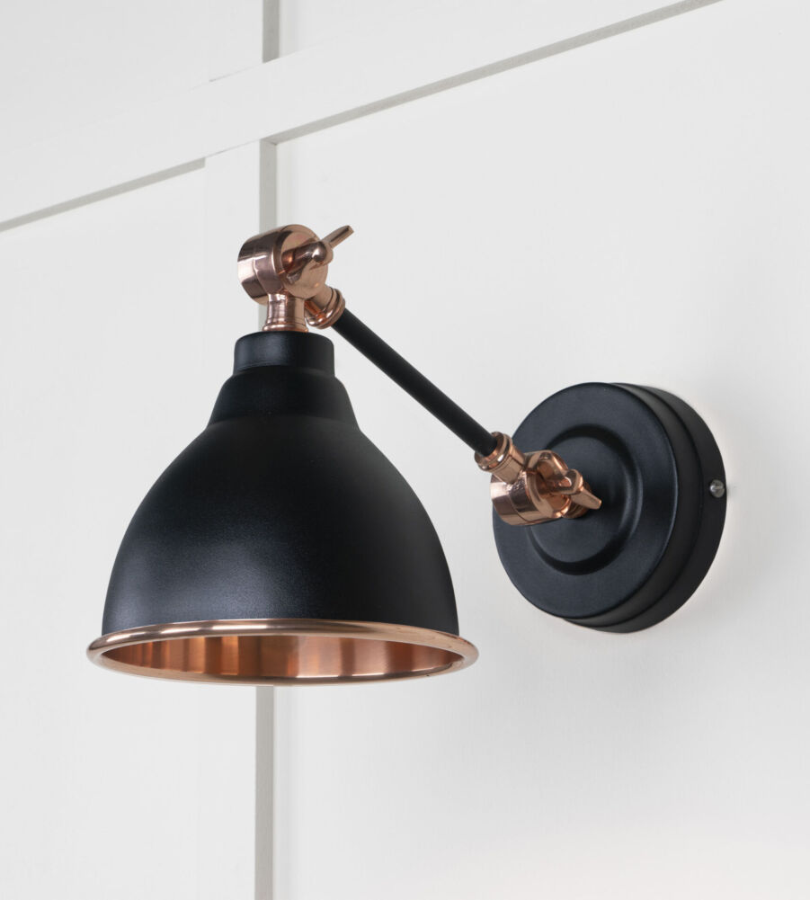 From The Anvil Smooth Copper Brindley Wall Light in Elan Black - Image 3