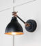 From The Anvil Smooth Copper Brindley Wall Light in Elan Black