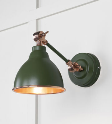 From The Anvil Smooth Copper Brindley Wall Light in Heath