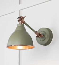 From The Anvil Smooth Copper Brindley Wall Light in Tump