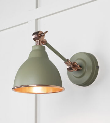 From The Anvil Smooth Copper Brindley Wall Light In Tump