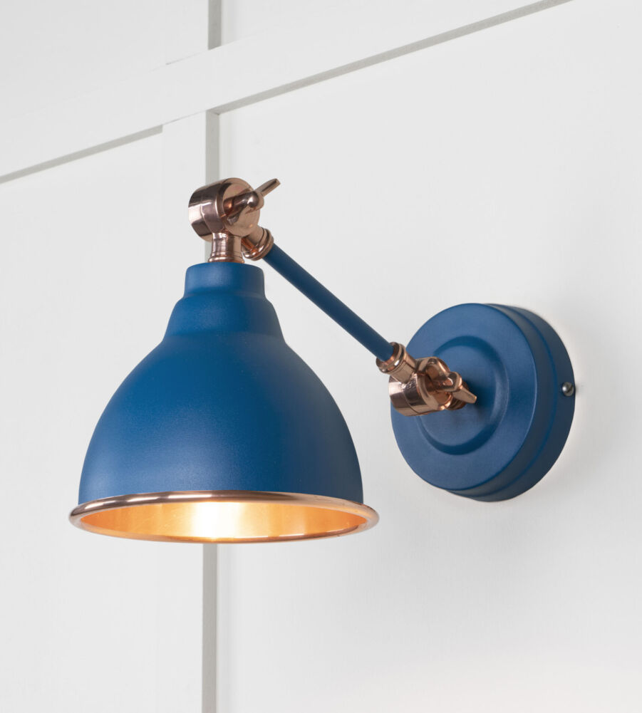 From The Anvil Smooth Copper Brindley Wall Light in Upstream