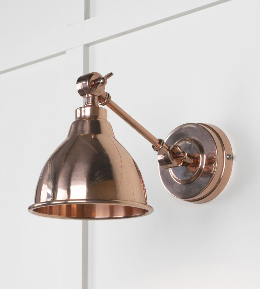 From The Anvil Smooth Copper Brindley Wall Light - Image 3