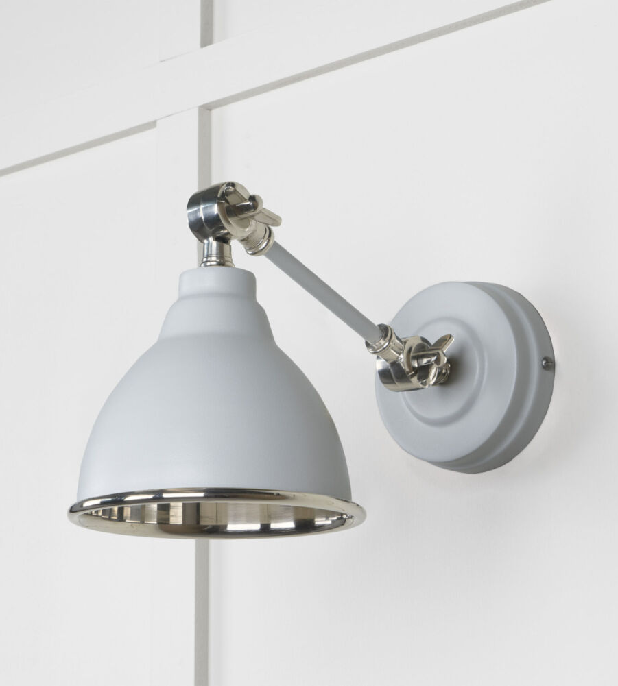 From The Anvil Smooth Nickel Brindley Wall Light in Birch - Image 3
