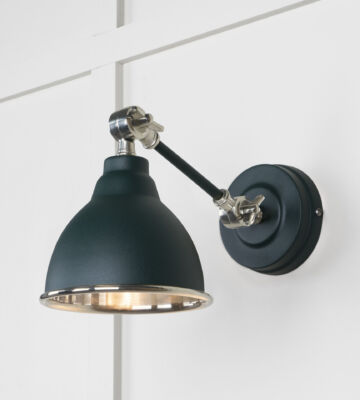 From The Anvil Smooth Nickel Brindley Wall Light in Dingle