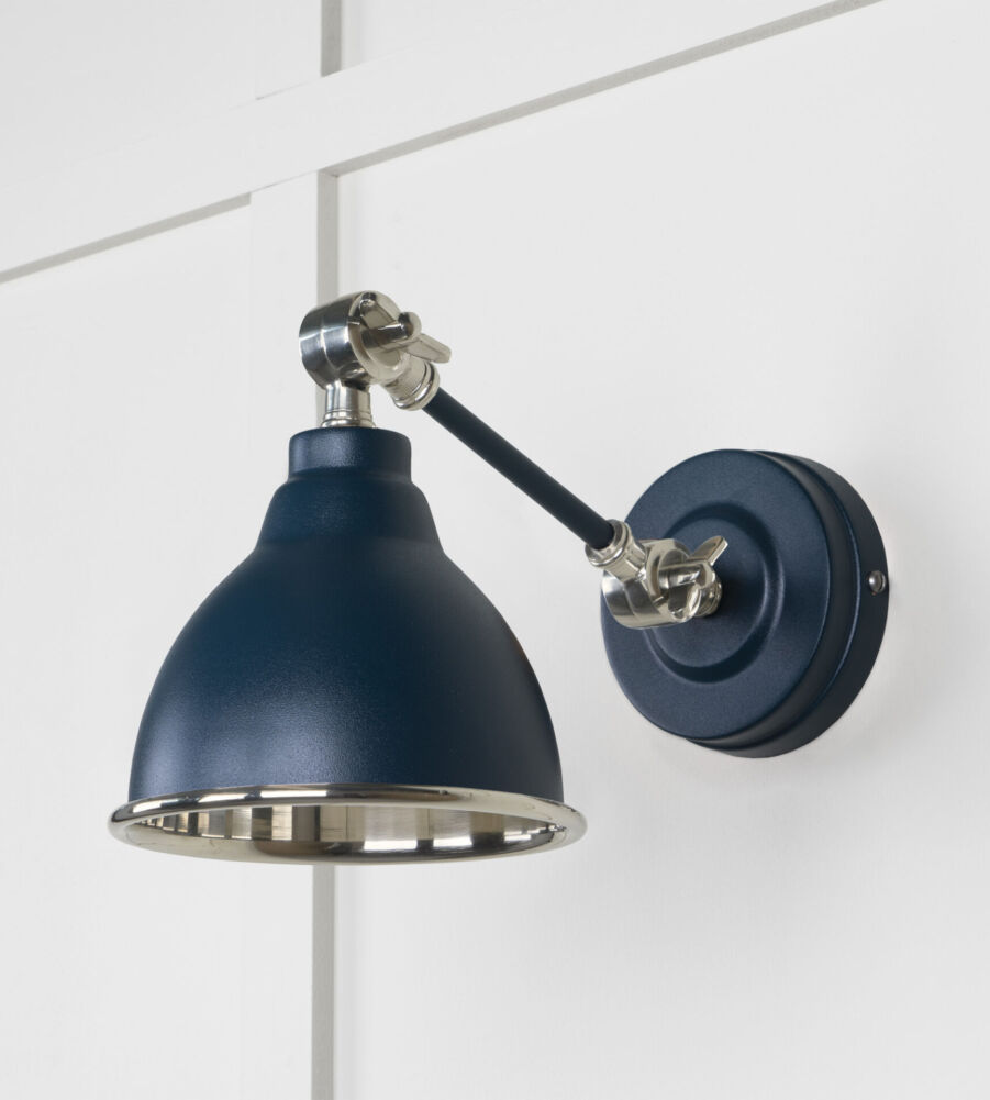 From The Anvil Smooth Nickel Brindley Wall Light in Dusk - Image 3
