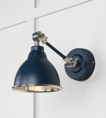 From The Anvil Smooth Nickel Brindley Wall Light In Dusk