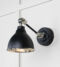 From The Anvil Smooth Nickel Brindley Wall Light in Elan Black