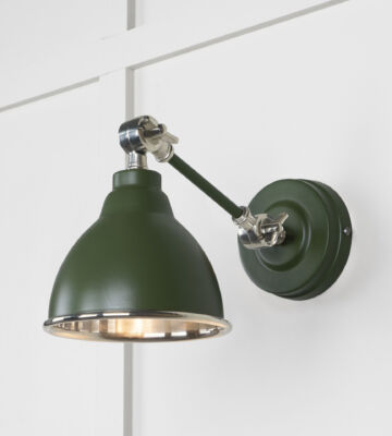 From The Anvil Smooth Nickel Brindley Wall Light in Heath