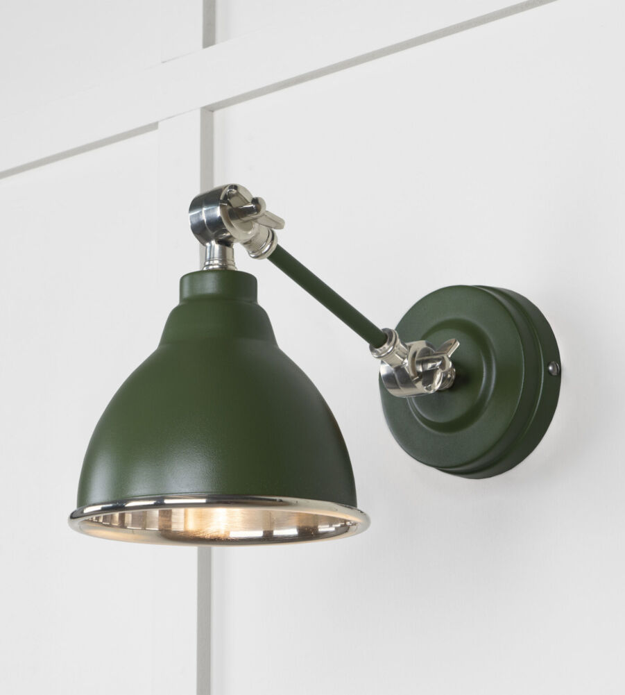 From The Anvil Smooth Nickel Brindley Wall Light in Heath